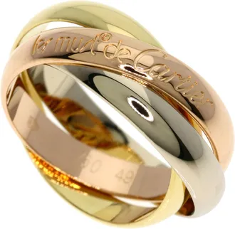 Cartier Trinity Pink White Yellow Band Ring (Pre-Owned)