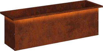 vidaXL Jardinera Para Jard&iacute;n Con Luces Led Oxidado 30 X 100 X 30 Cm Vidaxl