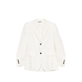 Max Mara Striped Button Jacket