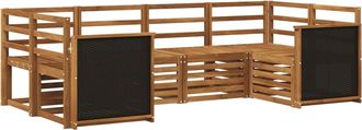 vidaXL Conjunto De Sof&aacute;s De Exterior 6 Uds. Natural Vidaxl