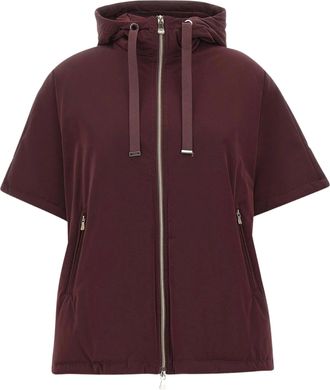 Elena Miro Cappetta Boxy Hooded Short-Sleeve Jacket