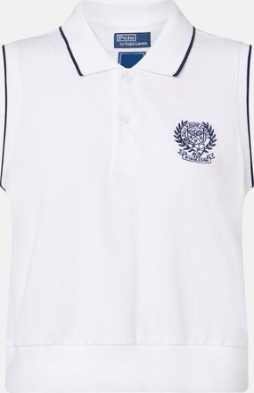 Polo Ralph Lauren x Wimbledon cotton-blend piqu&eacute; top