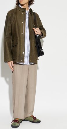 Rag & Bone Leather Jacket With Pockets, Mens, Green