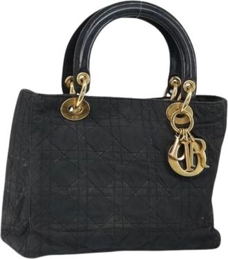 Dior Pre-owned Handbags, female, Black, Size: ONE SIZE Pre-owned Vintage Nylon Hand Bag