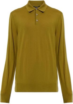 Dolce & Gabbana Cashmere Poloshirt - Heren - Cashmere truien - Groen - S - Truien & Vesten