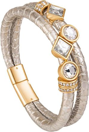 Saachi Saachi Bling Charm Leather Bracelet