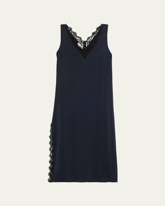 Officine G&eacute;n&eacute;rale Lia Lace-Trim Slip Dress