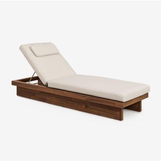 Sklum Sklum - Lettino reclinabile Dailin in legno di acacia