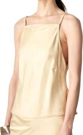 Anemos Gisele Bias Cut Top In Tan