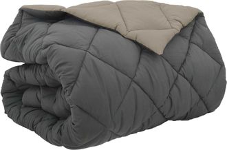 vidaXL Edred&oacute;n De Invierno 200 X 200 Cm 450 Gsm Gris Claro Y Antracita Vidaxl