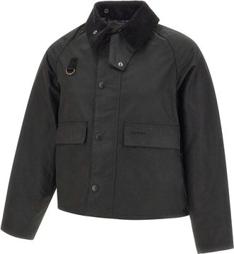 Barbour Jassen, Heren, Zwart, L, Katoen, Spey Slim Waxed Jacket