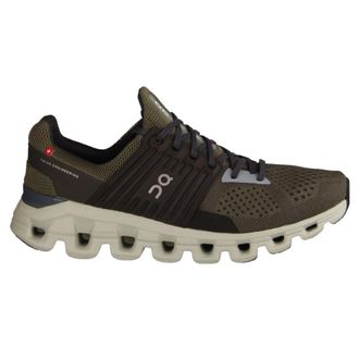 On Cloudswift Textile Synthetic Mens Low Top Trainers - Olive Thorn - Size:UK 11.5