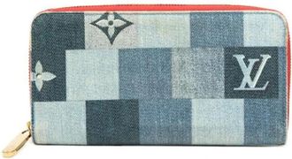 Louis Vuitton Pre-owned Vintage Denim Portemonnee - Dames - Vintage Accessoires - Blauw - ONE Size - Denim - Vintage