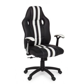 BIZZOTTO Sill&oacute;n De Oficina Con Reposabrazos Spider En Polipiel Blanca