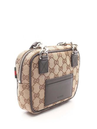 Gucci Borsa a tracolla Bree mini in tela GG con decorazione Web 2016-2025 - Marrone