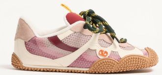 Valentino Garavani Amphibia Trainer in Rubberised Calfskin and Calfskin Wo