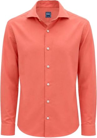 Fedeli Overhemden, Heren, Roze, 3Xl, Katoen, Panamino Katoenen Voile Shirt