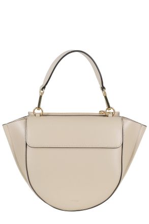 Wandler Hortensia Small Beige Leather Half-Moon Shoulder Bag