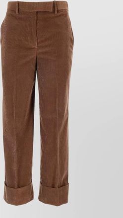 Thom Browne cotton corduroy cropped straight-leg trousers