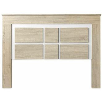 Home Heavenly Home Heavenly - Cabecero Cama Jana 160x120 Cm. Cabecero Con Patas Con Dise&ntilde;o Central De Plafones De Estilo N&oacute;rdico R&uacute;stico. Color: Roble Cambria - Bla