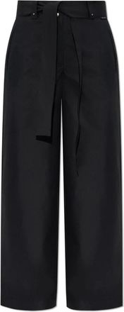 Moncler Wijde broek - Dames - Wijde Broeken - Zwart - S - Katoen - Broeken