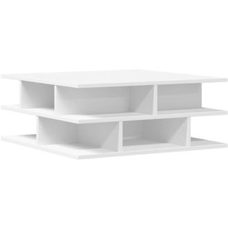 vidaXL Mesa De Centro Madera De Ingenier&iacute;a Blanco 70x70x29 Cm Vidaxl
