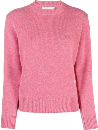Sporty & Rich crew-neck jumper - women - Wool - L - Pink