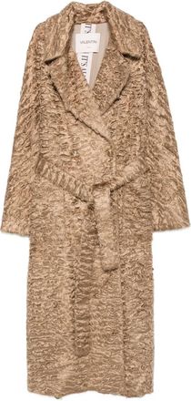 VALENTINI 1972 Belted Textured-weave Coat