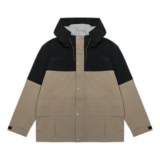 New Balance Detachable Hooded Two-In-One Woven Solid Jacket Asia Sizing Khaki AMJ23315-DRI