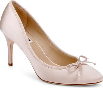 Badgley Mischka Omaria Pump in Blush Satin at Nordstrom, Size 11