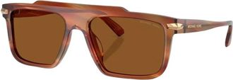 Michael Kors Boston Zonnebril - Heren - Zonnebrillen - Bruin - 57 MM - Accessoires