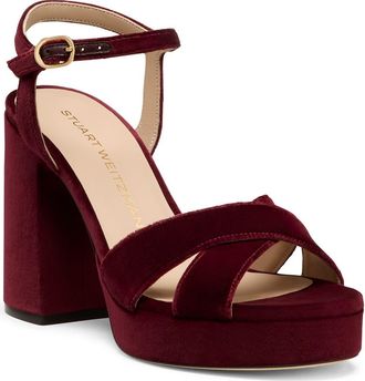 Stuart Weitzman Dayna Platform Sandal in Boysenberry at Nordstrom, Size 9.5