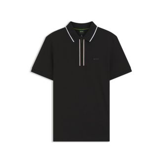 BOSS Active Slim-fit polo shirt in moisture-wicking stretch cotton