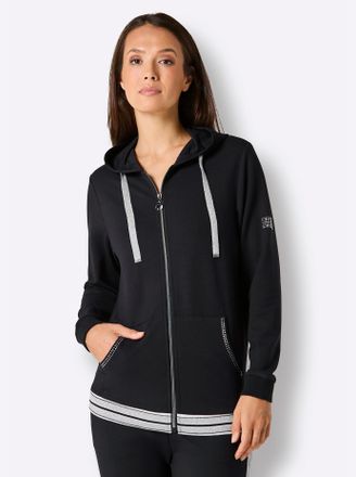 Cr&eacute;ation L Langjacke CREATION L PREMIUM, Damen, Gr. 36/38, schwarz, 60% Modal, 34% Viskose, 6% Polyester, unifarben, Jacken Langjacke