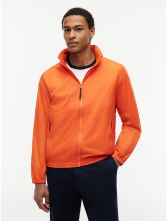 Tommy Hilfiger Mens Water-Repellent Ripstop Windbreaker - Orange - XXL