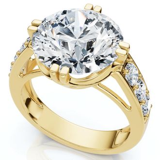 Pompeii3 Certified 4 1/2Ct Bauer Diamond Engagement Ring 14k Gold Lab Grown