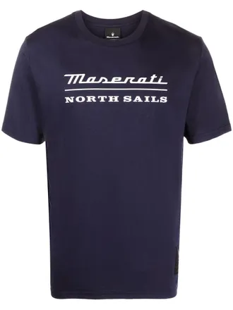 North Sails logo-print short-sleeve T-shirt - men - Cotton - L - Blue