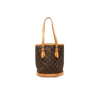 Louis Vuitton Pre-owned Bucket Bags, female, Brown, Size: ONE SIZE Pre-owned Printed Bucket Bag