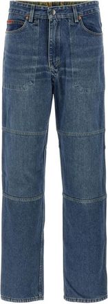 Martine Rose Jeans, Heren, Blauw, S, Katoen, Reversible Camo Jeans