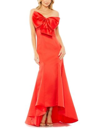 [Mac Duggal] リボンがアクセント エレガント Vネック ドレス 赤 Red Mac Duggal Clothing: Shop up to −85% | Stylight