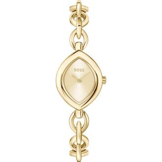 BOSS Fiora Contoured Champagne Bracelet Watch, 29mm x 22.4mm in Gold at Nordstrom