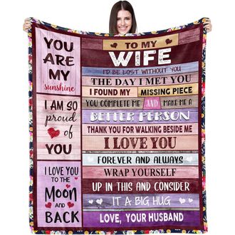 OEM Una Manta Rom&aacute;ntica Como Regalo Para Tu Esposa, Ideal Para Aniversarios, Cumplea&ntilde;os, Navidad, San Valent&iacute;n, El D&iacute;a De La Madre Un C&aacute;lido Regalo De Tu 