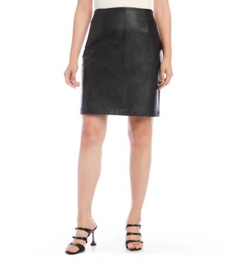 Karen Kane Vegan Mini Skirt In Black