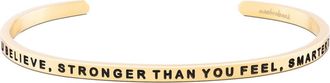 Mantra Braver, Stronger, Smarter bracelet in Yellow Gold at Nordstrom