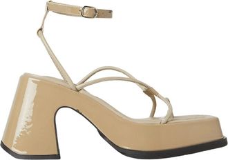 Eytys Olympia High Heel Sandalen - Dames - Sandalen met hakken - Beige - 37 EU - Leer - Schoenen