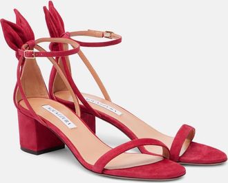 Aquazzura Sandali Bow Tie 50 in suede