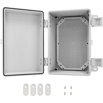 OEM Caja De Conexiones Impermeable Ip65 De 300x200x170 Mm - Tapa Abatible De Acero Inoxidable - Placa De Montaje Incluida - Para Instalaciones El&eacute;ctricas 