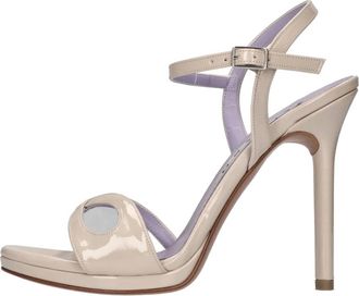 Albano 5103 Vern - Dames - Sandalen met hakken - Beige - 39 EU - Leer - Schoenen