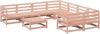 vidaXL Juego De Sof&aacute;s De Jard&iacute;n 9 Pzas Madera Maciza De Abeto Douglas Vidaxl