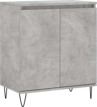 vidaXL Vidaxl - Aparador de madera contrachapada gris hormigón 60x35x70 cm